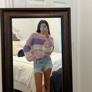 Purple stripped sweater